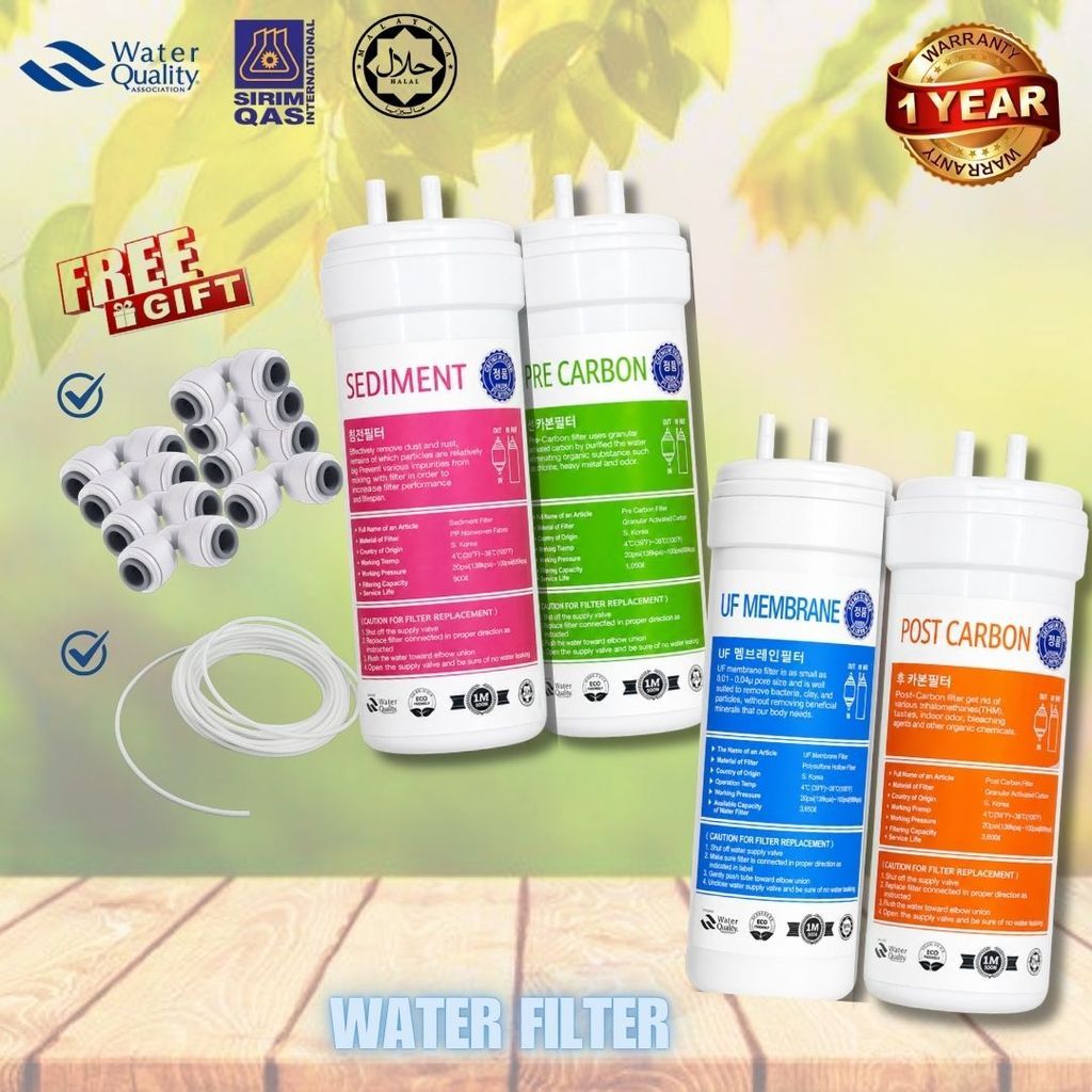 Halal 6” Inch UF Ultra Filtration Cuckoo Compatible Replacement Water Filter Cartridge Set