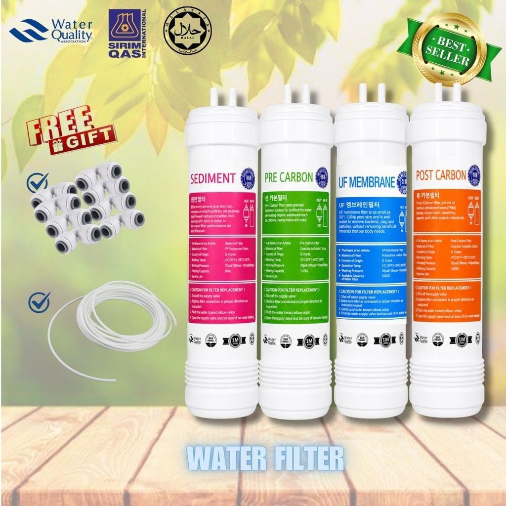 10” Inch UF Ultra Filtration U-Type Cuckoo Compatible Replacement Water Filter Cartridge Set (Halal Filter)
