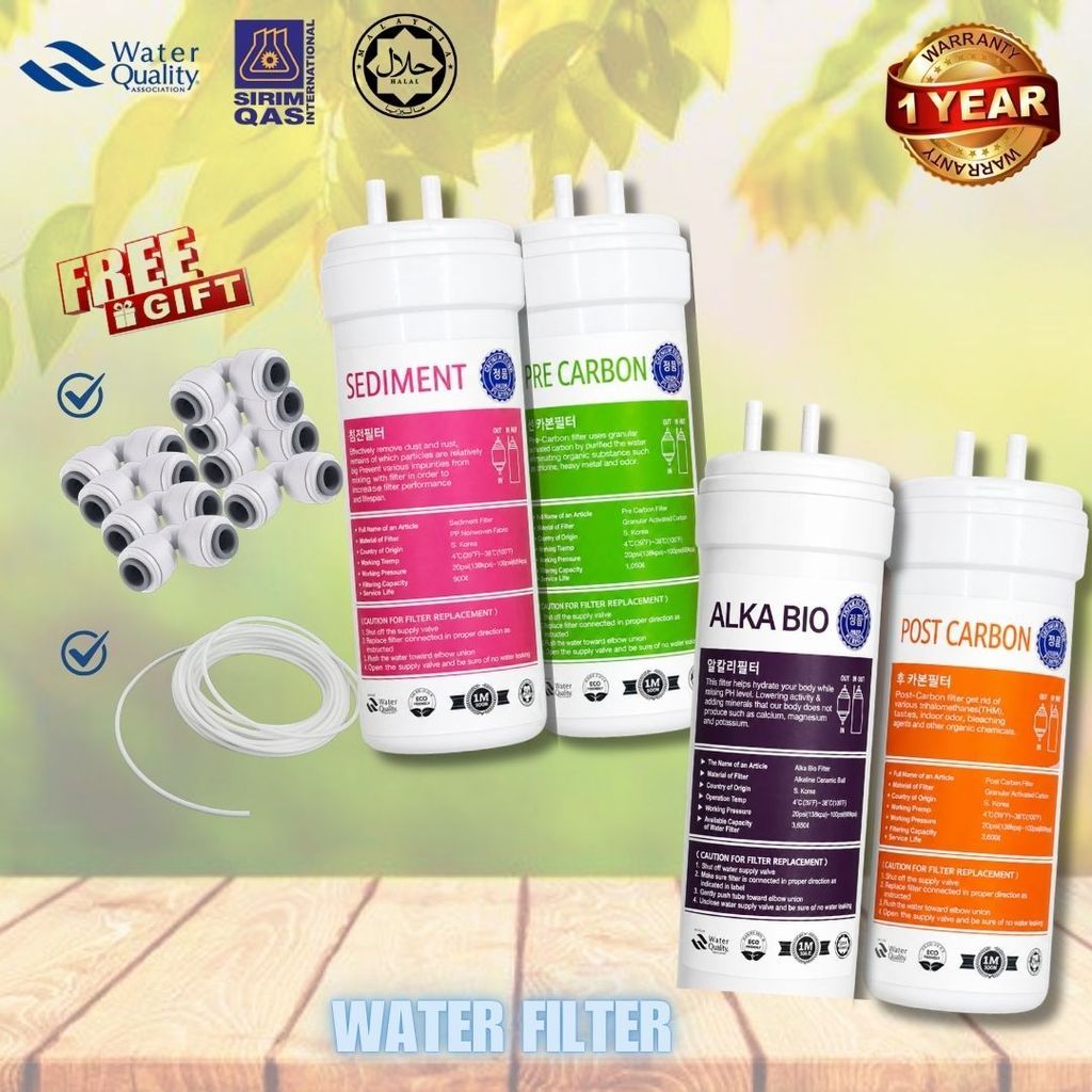 OEM Cuckoo / Coway /Etc HALAL Korean Water Filter Cartridge 6" / 8" / 10" - U Type (ALKALINE SET )