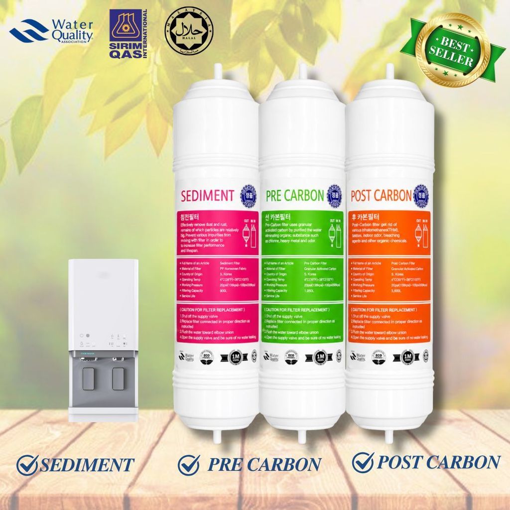 3Stage I-Type Set Halal Coway Compatible Replacement Water Filter 11” Inch Mineral Cartridge Set