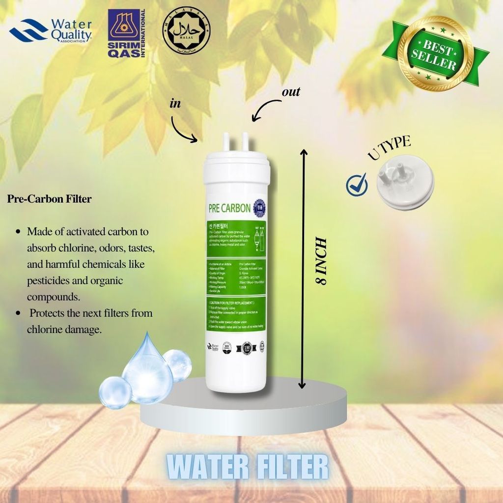 8” Inch UF Ultra Filtration Compatible Replacement Water Filter HALAL Cartridge Set