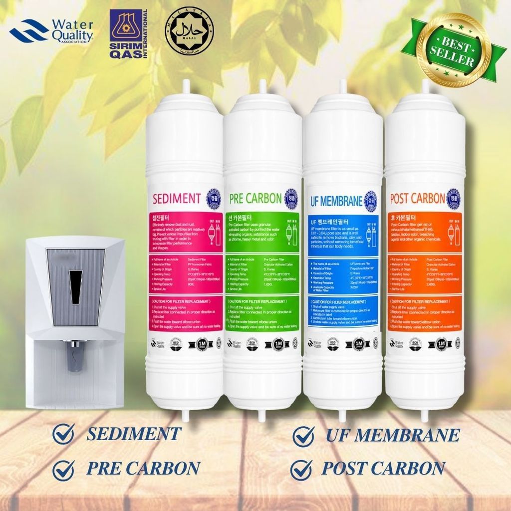 Halal 11” Inch UF Ultra Filtration Elken Compatible Replacement Water Filter Cartridge Set I-Type