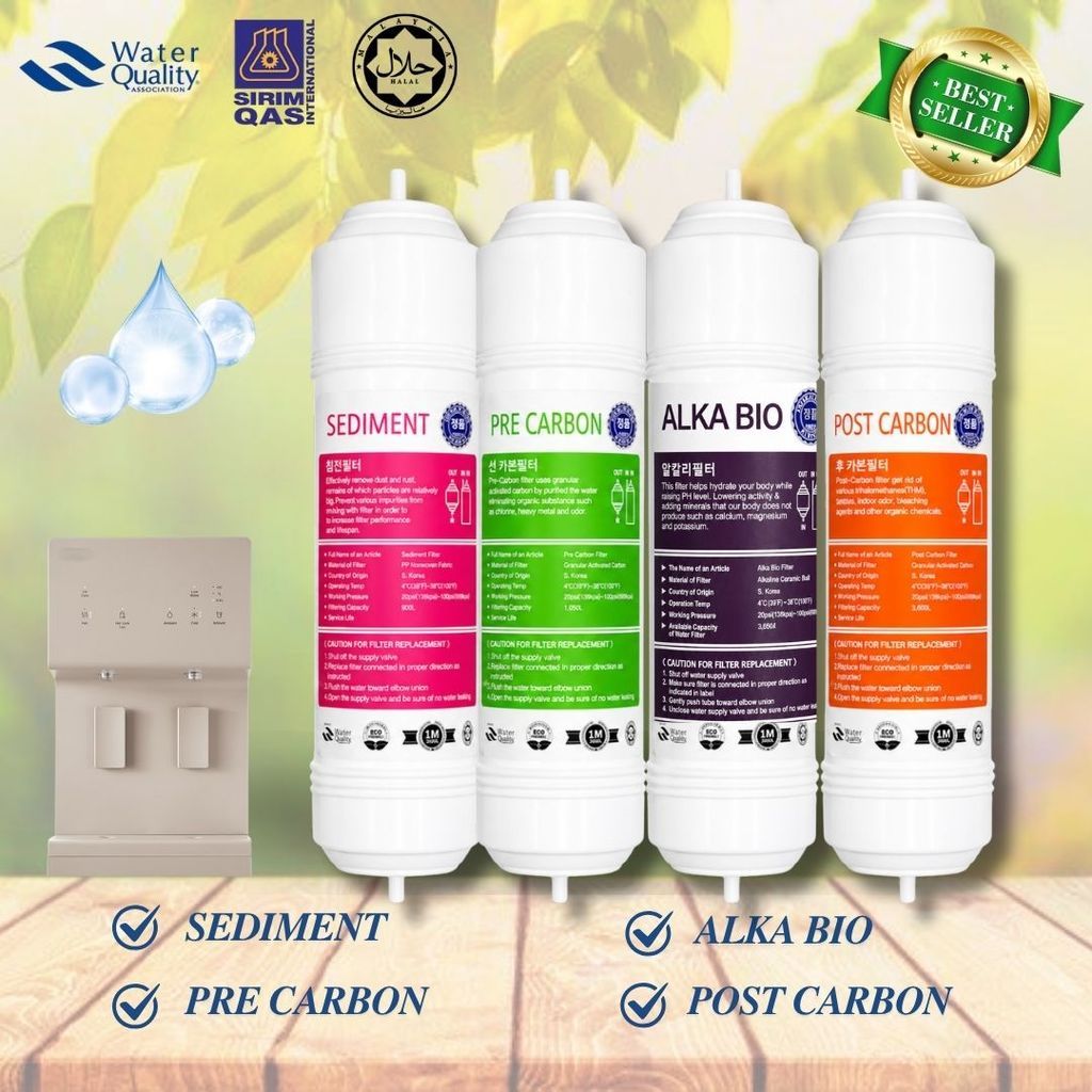 Alkaline Set 11" 4 Stage Halal Set Filtration System I-Type