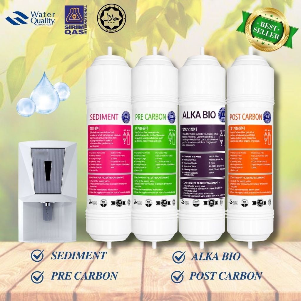 Alkaline Set 11" 4 Stage Halal Set Filtration System I-Type
