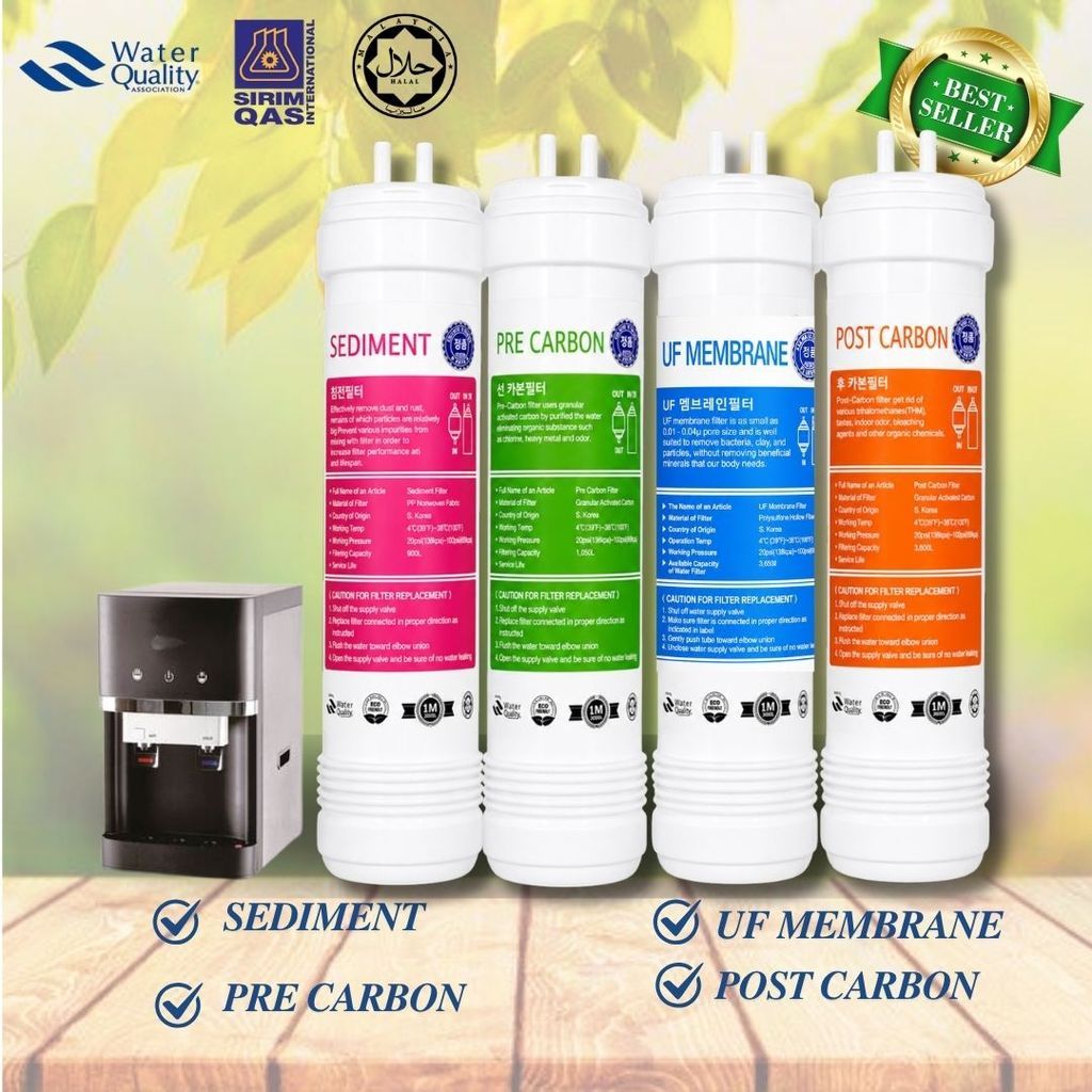 UF Ultra Filtration Cuckoo Compatible Replacement 10” Inch Water Filter Cartridge Set (Halal Filter)