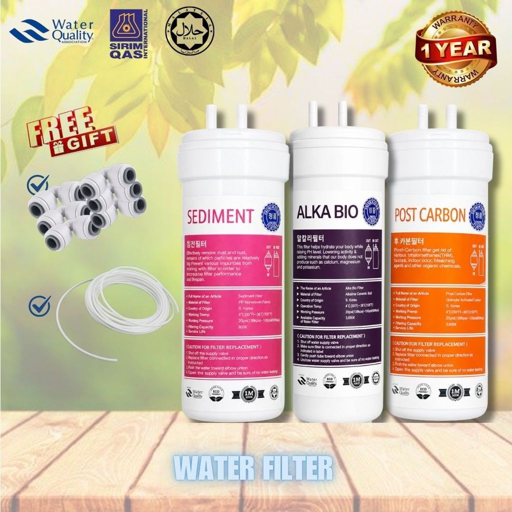 Coway Repalcment Petit , Neo, Ferry 6" Halal Korea Water Filter (SET ALKALINE)