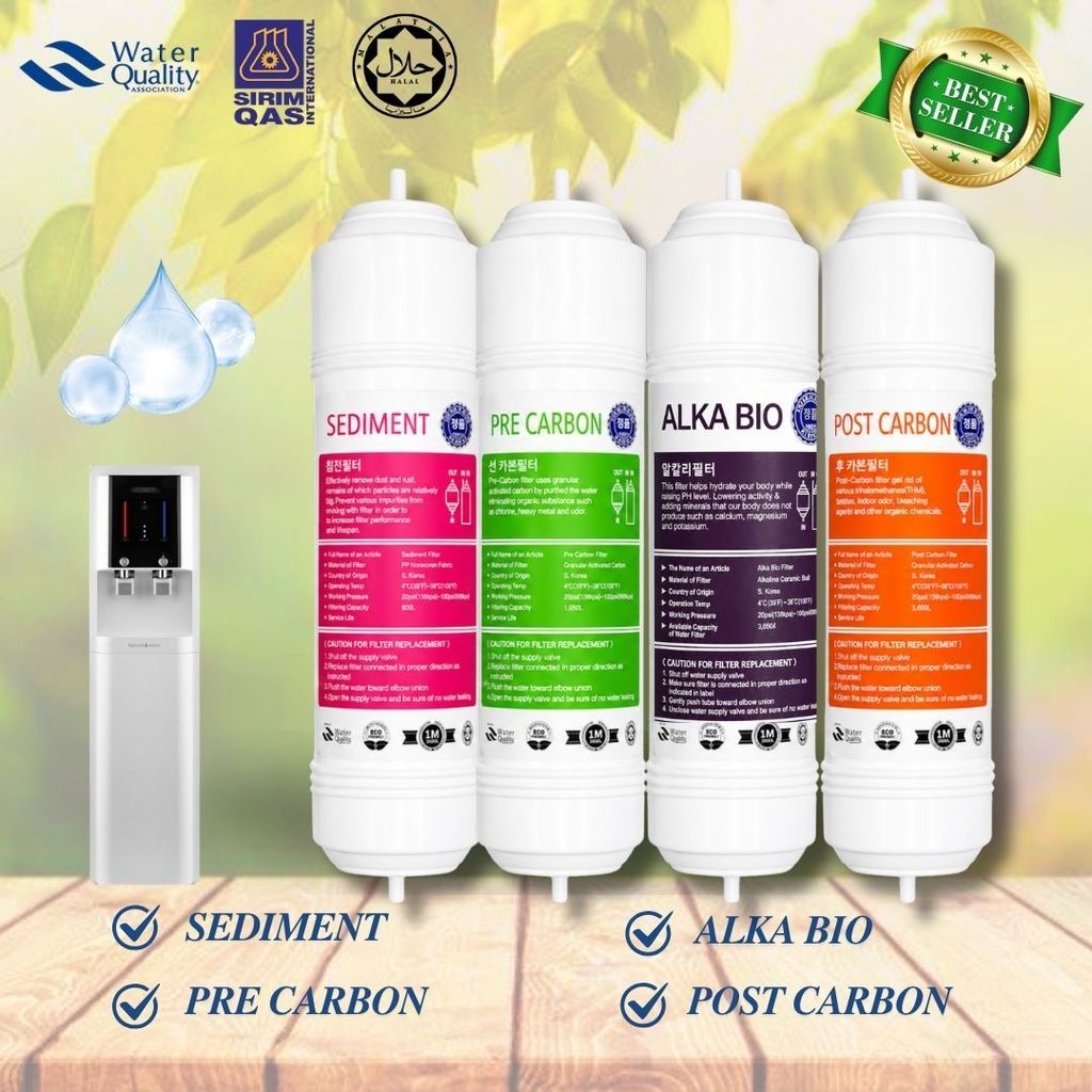 Alkaline Set 11" 4 Stage Halal Set Filtration System I-Type