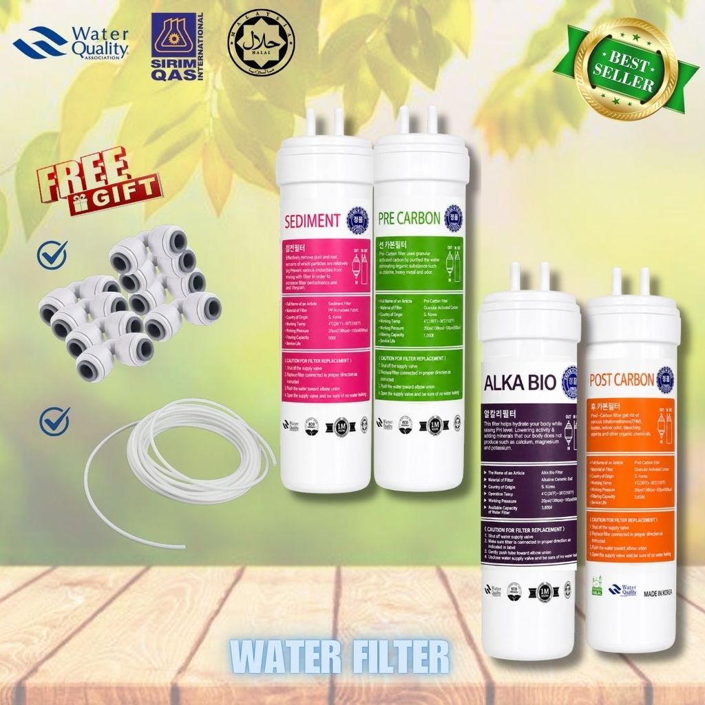 OEM Cuckoo / Coway /Etc HALAL Korean Water Filter Cartridge 6" / 8" / 10" - U Type (ALKALINE SET )