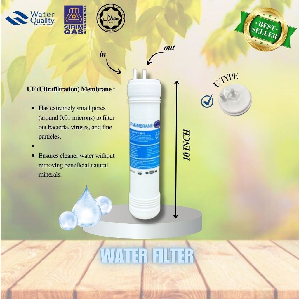 10” Inch UF Ultra Filtration Cuckoo Compatible Halal Filter Replacement Water Filter Cartridge Set