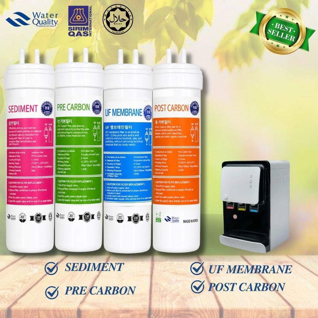8” Inch UF Ultra Filtration Compatible Replacement Water Filter HALAL Cartridge Set