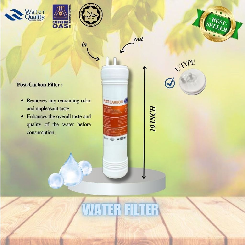 10” Inch UF Ultra Filtration U-Type Cuckoo Compatible Replacement Water Filter Cartridge Set (Halal Filter)