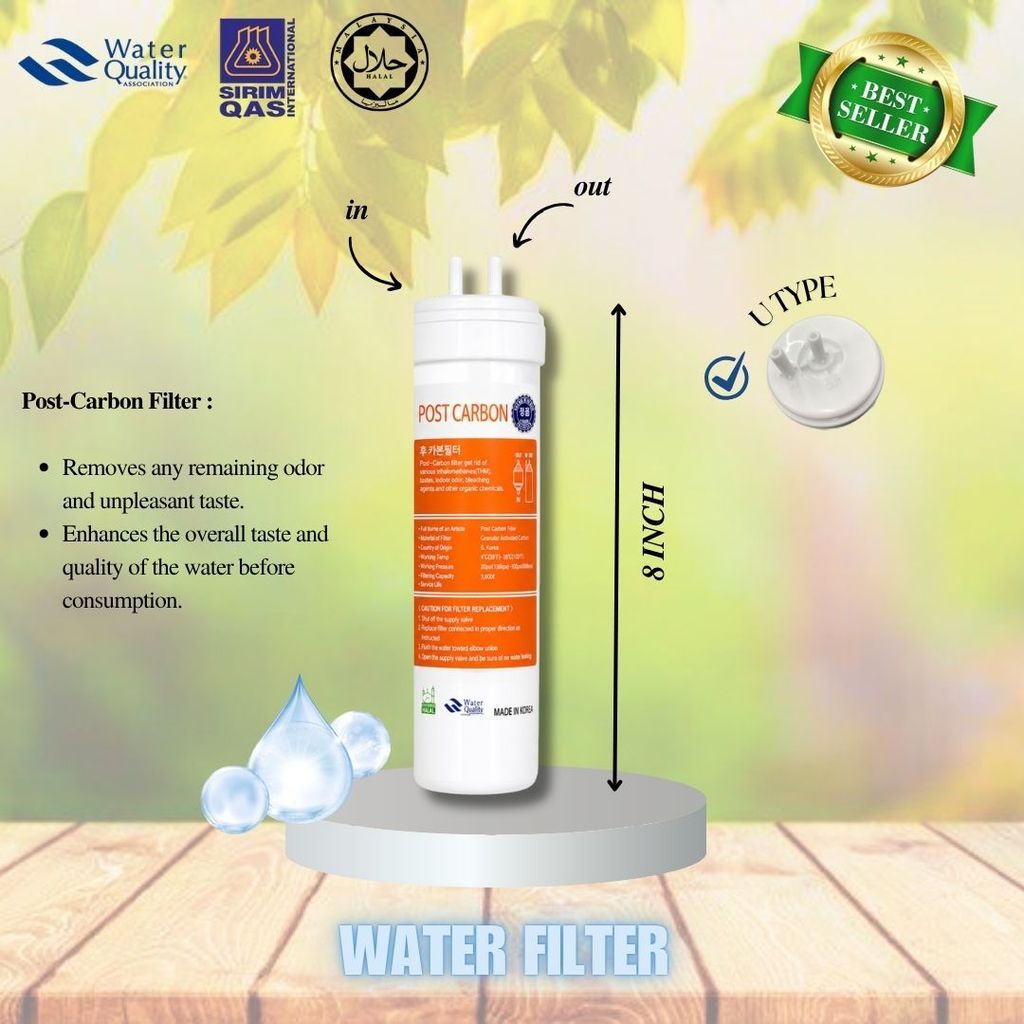 Alkaline Set 8" 4 Stage Halal Set Filtration System U-Type Compatible with Most of Dispenser